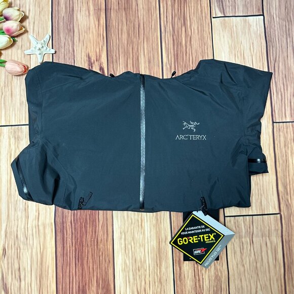 Men's Arcteryx Black Casual Waterproof Breathable Hooded Hard Shell Jacket L - Picture 7 of 7